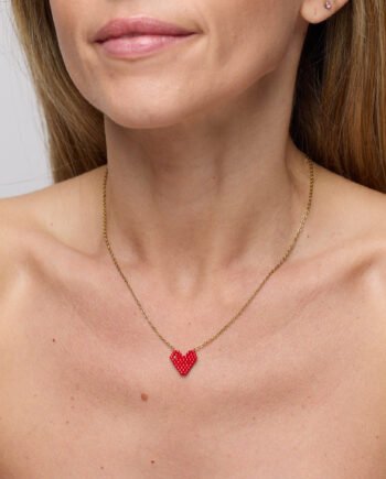 red heart necklace